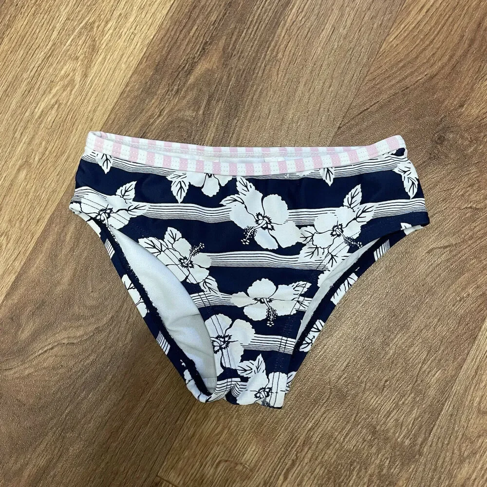 Tommy Bahama Floral Bikini Bottom Infant Toddler Baby Girl Size 2T Blue Pink